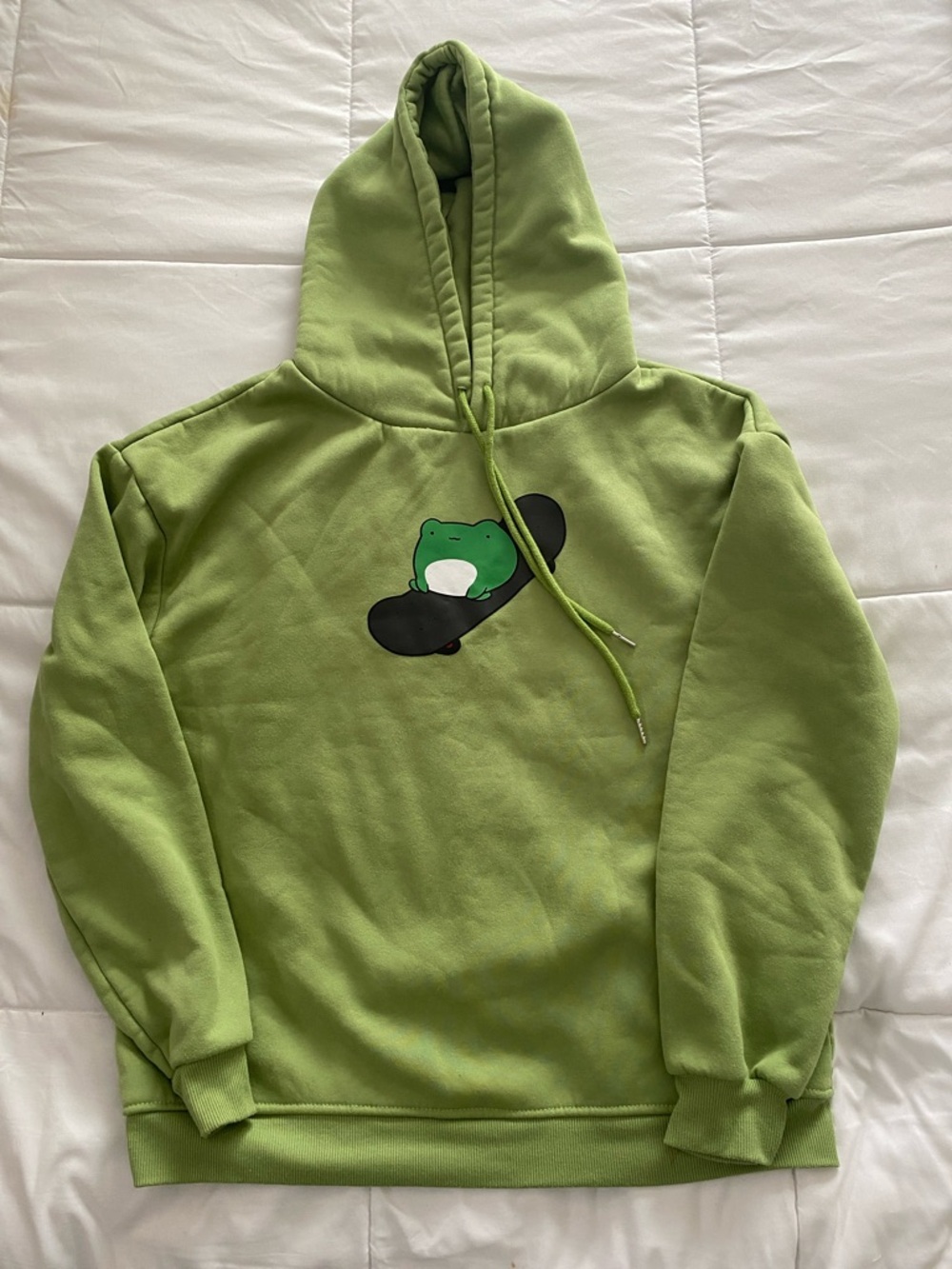 Green Frog Skateboard Graphic Hoodie